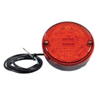 Luz de nevoeiro LED, redonda, 12/24V, vermelho, de aparafusar, Ø 140mm