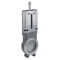 Válvula faca 6" aço inox.