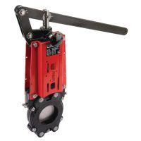 Válvula de guilhotina de DN80mm com alavanca de acionamento