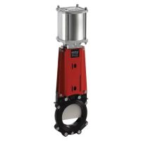 Válvula de guilhotina DN125mm, acionamento pneumático