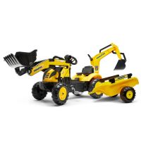 Retroescavadora com carregador frontal e reboque Komatsu