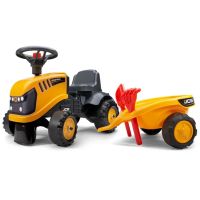 Trator com reboque, ancinho e pá Baby JCB