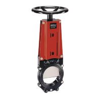 Válvula de guilhotina de DN100mm  com volante de acionamento