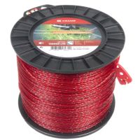 Fio de corte, Ø2,4mm x 437m, entrançada, silenciosa, vermelha,