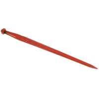 Dente de carregador, reto Ø42x810mm, porca M28x1.5mm, sección doble T, extremidade apontada, preto, BPT