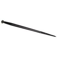 Dente de carregador, reto Ø42x1400mm, porca M28x1.5mm, secção dupla-T, extremidade apontada, preto, BPT