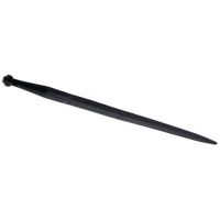 Dente de carregador, reto Ø36x810mm, porca M22x1.5mm, secção dupla-T, extremidade apontada, vermelho, SHW