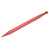Dente de carregador, reto Ø50x820mm, porca M28x1.5mm, secção redonda, extremidade apontada, vermelho, SHW