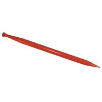 Dente de carregador, reto Ø50x980mm, porca M28x1.5mm, secção redonda, extremidade apontada, vermelho, SHW