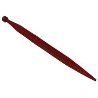 Dente de carregador, reto Ø37x610mm, porca M20x1.5mm, secção quadrada, extremidade apontada, preto, BPT
