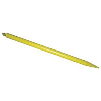 Dente de carregador, reto Ø50.8x1118mm, porca 3/4" UNF, secção redonda, extremidade apontada, amarelo, adequado Strimech