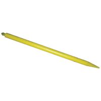 Dente de carregador, reto Ø50.8x1372mm, porca 3/4" UNF, secção redonda, extremidade apontada, amarelo, adequado Strimech