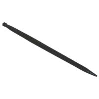 Dente de carregador, reto Ø42x1000mm, porca M28x1.5mm, sección doble T, extremidade apontada, preto, BPT