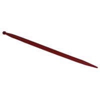 Dente de carregador, reto Ø44x1100mm, porca M28x1.5mm, secção quadrada, extremidade apontada, vermelho, SHW