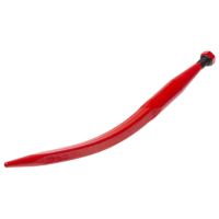 Púa/Diente cargador frontal curvo, Ø37x680mm, porca M20x1.5mm secção quadrada, extremidade apontada, vermelho, SHW