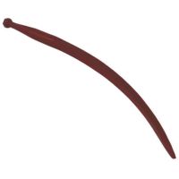 Púa/Diente cargador frontal curvo, Ø36x800mm, porca M22x1.5mm, secção quadrada, extremidade apontada, vermelho, SHW
