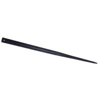 Dente de carregador, reto Ø45x1250mm, furado para cavilha Ø17mm, seção estela, extremidade apontada, preto, FST