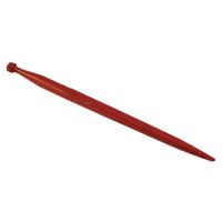 Dente de carregador, reto Ø36x680mm, porca M20x1.5mm, secção quadrada, extremidade apontada, vermelho, SHW