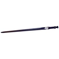 Dente de carregador, reto Ø35x820mm, porca M22x1.5mm, seção estela, extremidade apontada, preto, FST