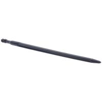 Dente de carregador, reto Ø35x820mm, porca M22x1.5mm, seção estela, extremidade apontada, preto
