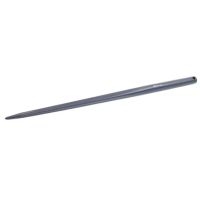 Dente de carregador, reto Ø45x1000mm, furado para cavilha Ø17mm, seção estela, extremidade apontada, preto, FST