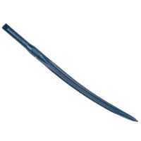 Espigão de carregadora, curvo, secção em estrela 35x680mm, ponta pontiaguda com cavilha de rolo Ø8, preto, FST