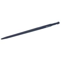 Dente de carregador, reto Ø35x820mm, porca M22x1.5mm, seção estela, extremidade apontada, azul, FST