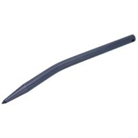Púa/Diente cargador frontal angular Ø28x550mm, furado para cavilha Ø12.5mm, secção redonda, extremidade apontada, preto, FST