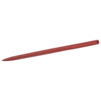 Dente de carregador, reto Ø35x760mm, furado para cavilha Ø10.5mm, sección doble T, extremidade apontada, vermelho, adequado Chilton, SHW