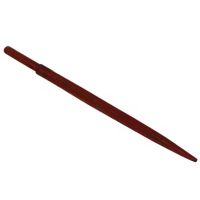 Dente de carregador, reto Ø35x760mm, furado para cavilha Ø11mm, seção estela, extremidade apontada, vermelho, SHW