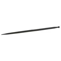 Dente de carregador, reto Ø42x1400mm, porca M28x1.5mm, secção dupla-T, extremidade apontada, preto, SHW