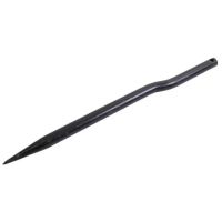 Dente de carregador deslocado, Ø25x550mm, furado para cavilha Ø12.5mm, secção redonda, extremidade apontada, preto, adequado Mailleux, FST