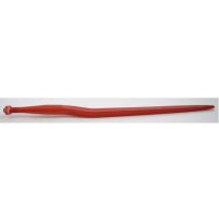 Dente de carregador deslocado a 38mm, Ø36x810mm, porca M22x1.5mm, seção estela, extremidade apontada, vermelho, adequado Weidemann, SHW