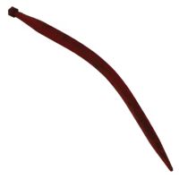 Púa/Diente cargador frontal curvo, Ø38x800mm, porca M22x1.5mm secção dupla-T, extremidade apontada, preto, BPT