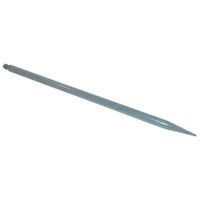 Dente de carregador, reto Ø25.4x635mm, porca 1/2" UNF, secção redonda, extremidade apontada, preto