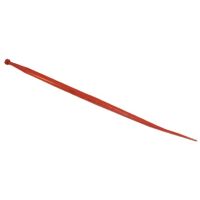 Dente de carregador, reto Ø36x1100mm, porca M20x1.5mm, secção quadrada punta plana, vermelho, BPT