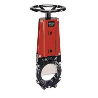 Válvula de guilhotina de DN400mm com volante de acionamento