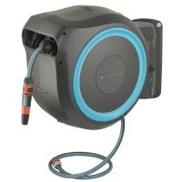 Caixa de mangueira montada na parede RollUp M/L, 35m 1/2" com pulverizador