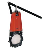 Válvula de guilhotina DN100mm, acionamento por alavanca