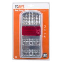 Luz multifunções LED, dir. retangular, 12V, 235x105x53mm, baioneta 5 pinos,