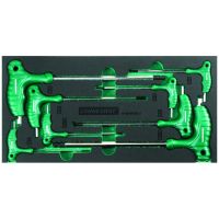 Tabuleiro EVA 8 chaves hexagonais punho Jonnesway H10MB08KV