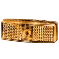 Luz de sinalização 5W, retangular, 12/24V, âmbar, de aparafusar, 110x25x40mm, Hella