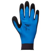 Luvas de trabalho poliéster azul-preto 26 cm de comprimento 8/L GripXtra by Showa