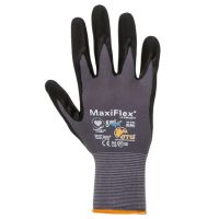 Luvas de trabalho nylon/spandex, cinza/preto 25cm de comprimento 8/M Maxiflex Ultimate Ad-Apt by ATG