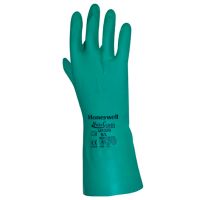 Luvas de trabalho nitrilo, verde, 33cm de comprimento tamanho 9/L NitriGuard Plus by Honeywell