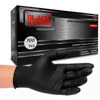 Luvas Nitrilo Texturadas Black Barrier Tamanho M