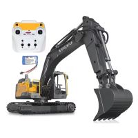 Escavadora Volvo EC160E Metal 1:16 com suporte do mancal e martelo demolidor