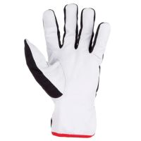 Luvas de trabalho em couro branco-preto/poliéster, tamanho 11/2XL Protect by