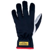 Luvas de trabalho em couro/poliéster branco-preto tamanho 9/L Protect by