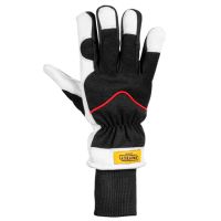 Luvas de trabalho em couro/Spandex branco-preto tamanho 8/M Protect by